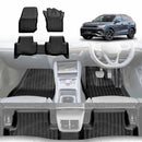 3D Floor Mats for Volkswagen VW Tiguan 3rd Gen CT Series 2025-Onwards All-Weather Car Liners-1