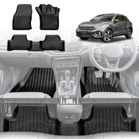3D Floor Mats foVolkswagen VW T-Roc 2020-Onwards All-Weather Car Liners