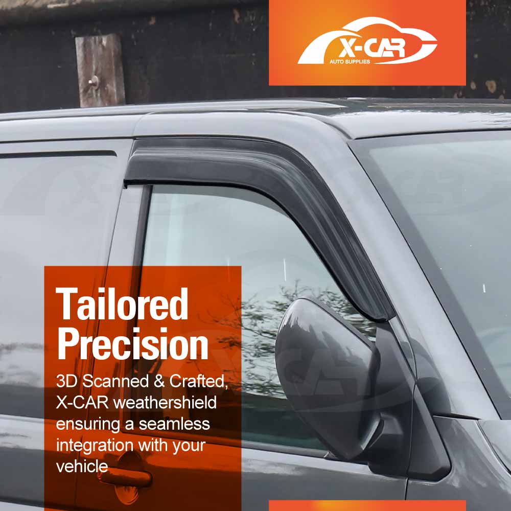 WeatherShields for Volkswagen Transporter T5 T6 T6.1 2004-Onwards Car Weather Shields Wind Deflectors Sun Visors - 0
