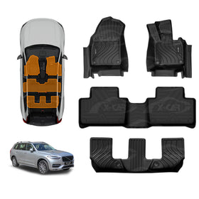 3D Floor Mats for Volvo XC90 2015-Onwards All-Weather Car Liners