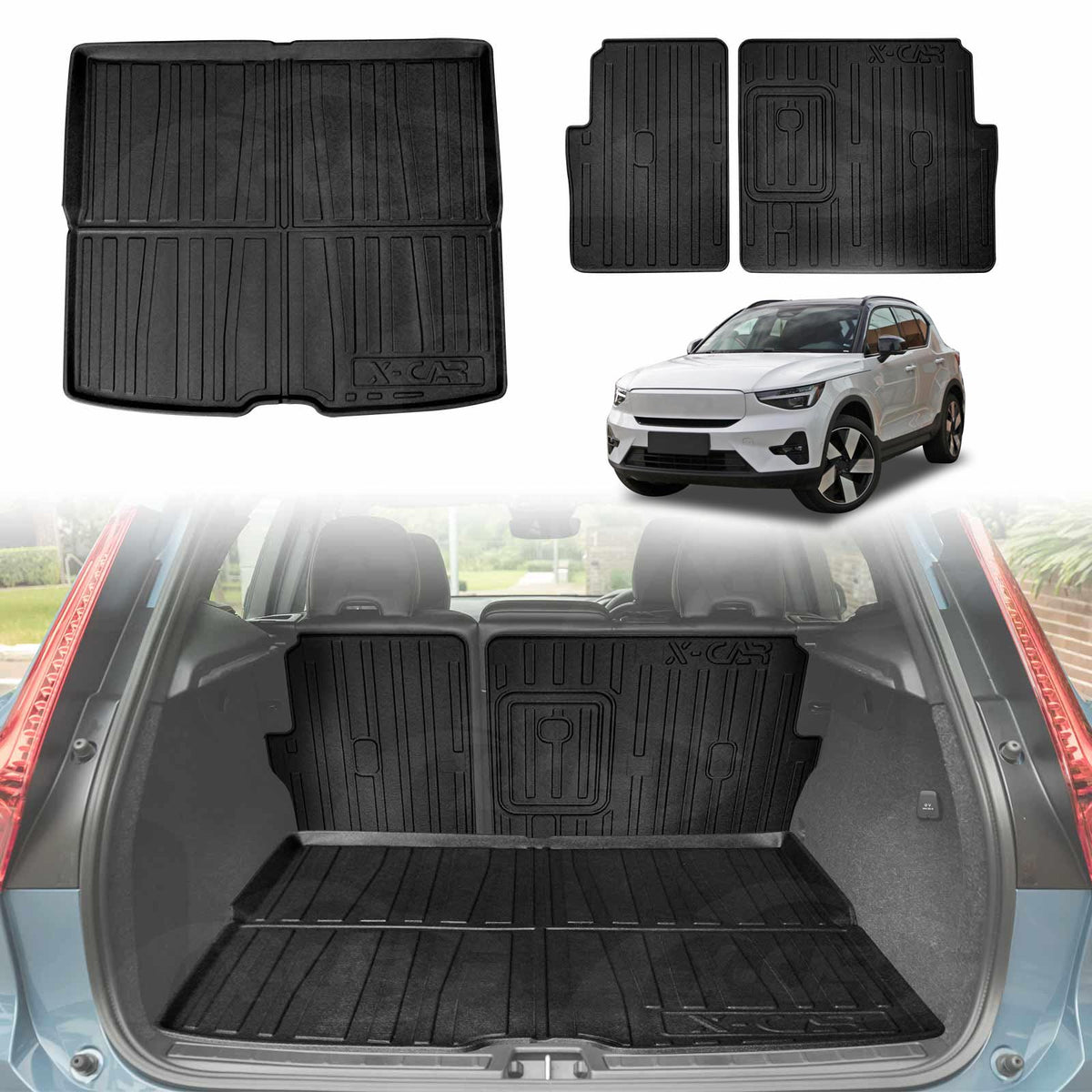 Boot Liner/Back Seat Protector for Volvo C40 2022-Onwards Cargo Trunk ...