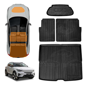 Boot Liner/ Back Seat Protector for Volvo C40 EX40 2022-Onwards All-Weather Cargo Mat