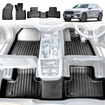 3D Floor Mats for Volvo XC60 2017-Onwards All-Weather Floor Liners