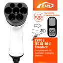 EV Power Charging Cable Type 2 to Type 2 5M 32A MG ZSEV