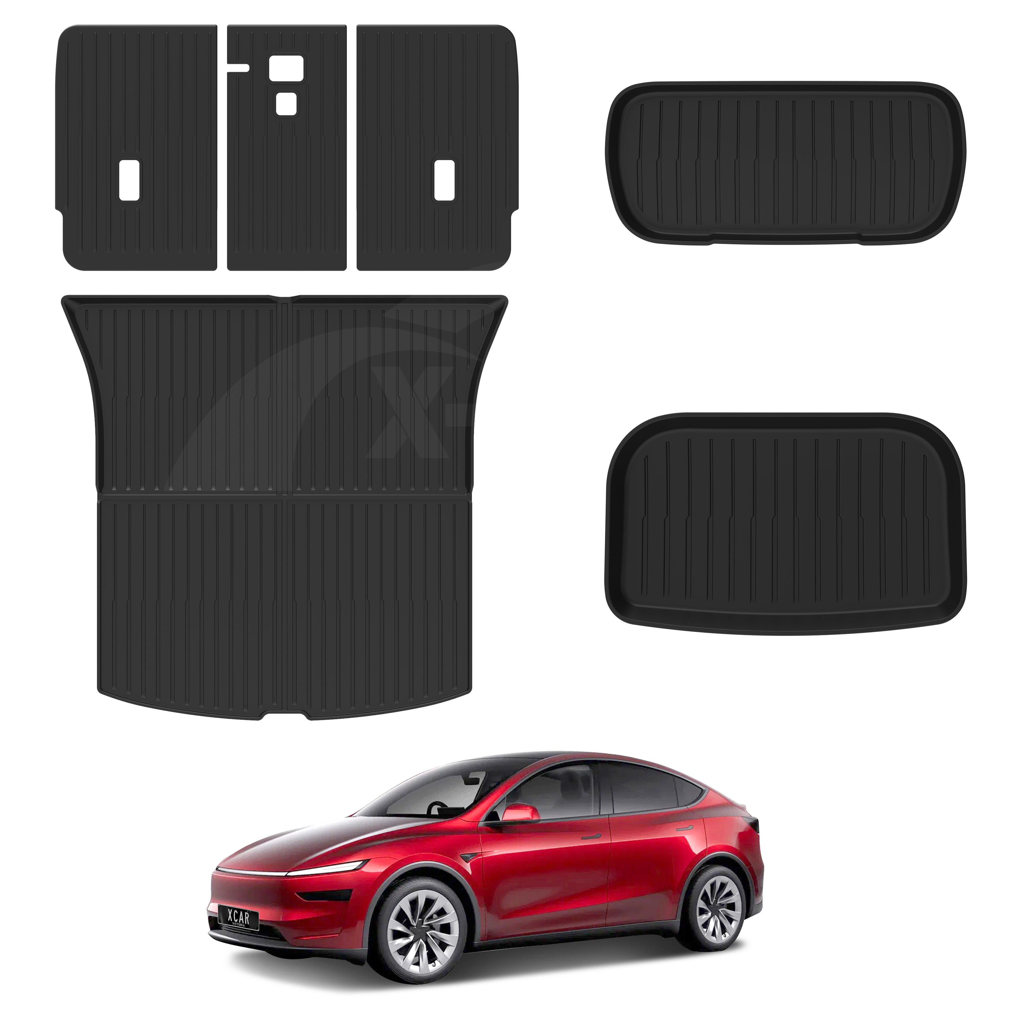 NEW Tesla Model Y Juniper Interior Liners Set 3D All-Weather Cargo Mats 2025-Onwards