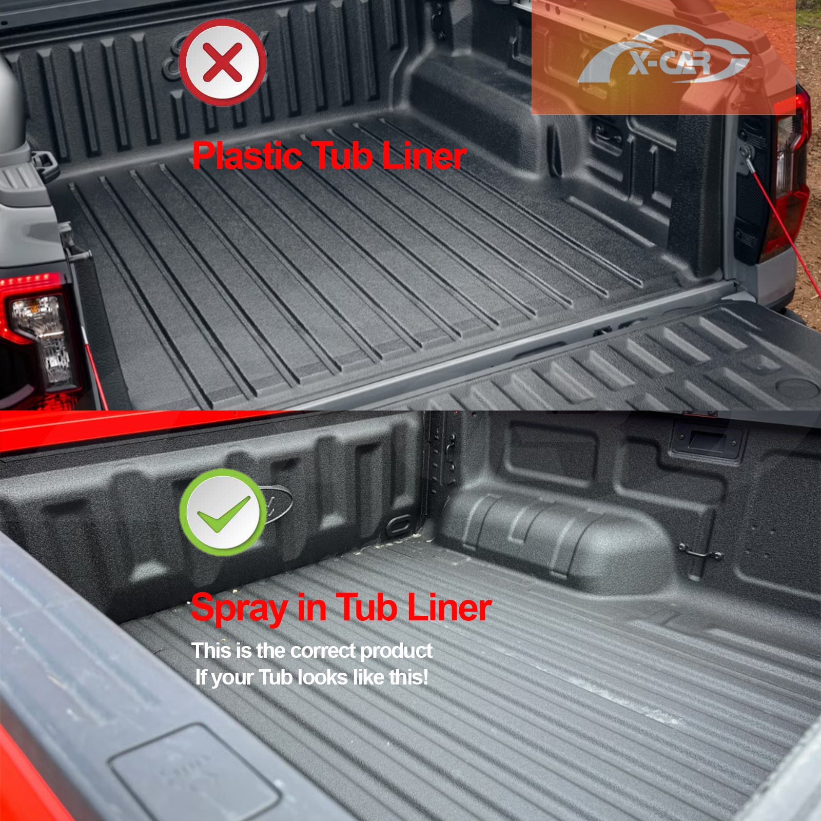 Tub Liner for Ford Next-Gen Ranger Raptor RA 2022-2025 Heavy Duty Cargo Trunk Mat - 0