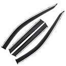 Set of four X-CAR weathershields designed for Nissan X-Trail T33 SUV product image in a white background.
