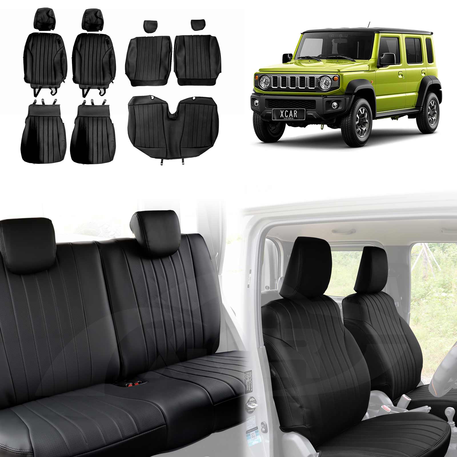 Seat Covers for Suzuki Jimny XL 5-Door 2023-2025 Premium Vintage PU Leather