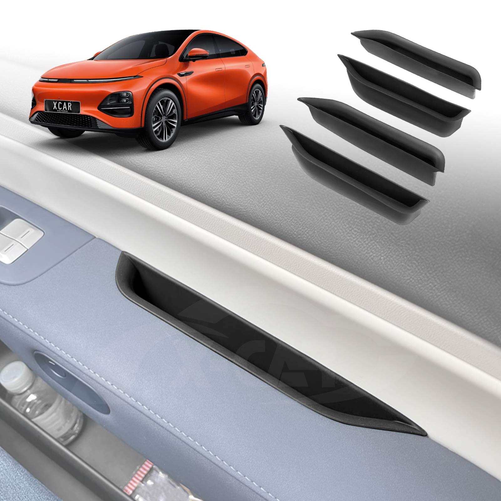 Door Handle & Side Storage Box Tray for Xpeng G6 2024-Onwards Pocket Organizer