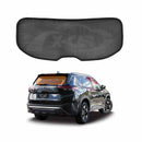 X-CAR rear windscreen sunshade displayed in front of a black Nissan X-Trail T33 SUV on a white background.