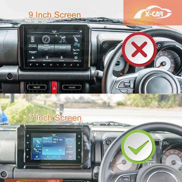 Storage Box with Phone Holder for Suzuki Jimny 3-Door 7 inch screen 2018-Onwards Car Screen Hidden Organizer Tray Accessories