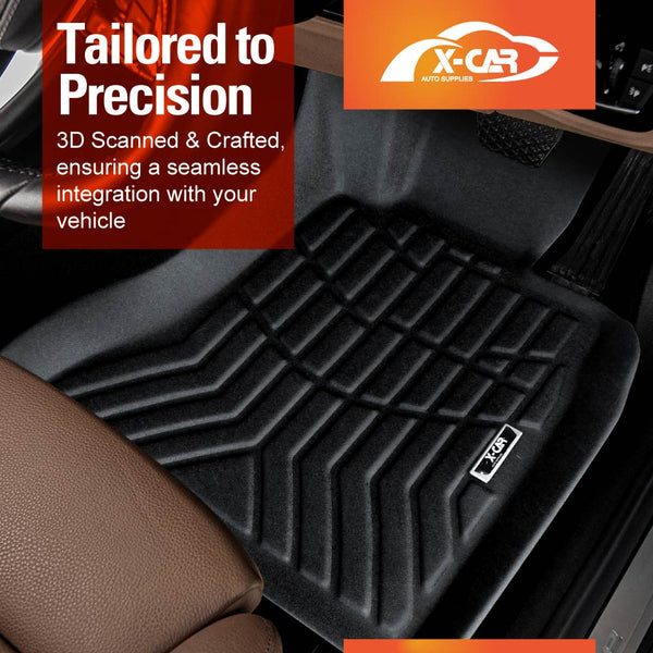OMAC Beige TPE Floor Mats – For BMW 5 Series F10 F11 XDrive 2010-2013 (4-Piece Set)