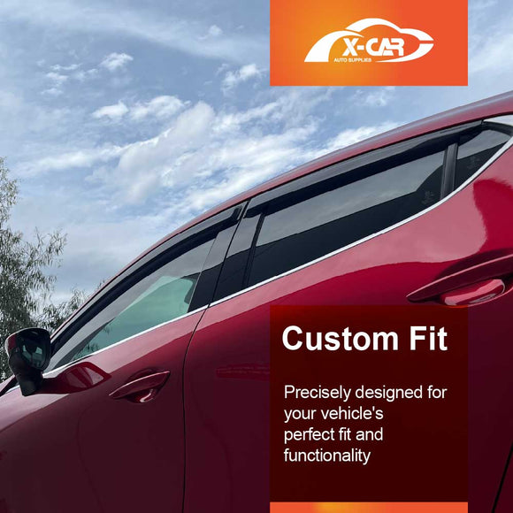 WeatherShields for Mazda 3 Hatch 2019-Onwards Car Weather Shields Wind Deflectors Sun Visors