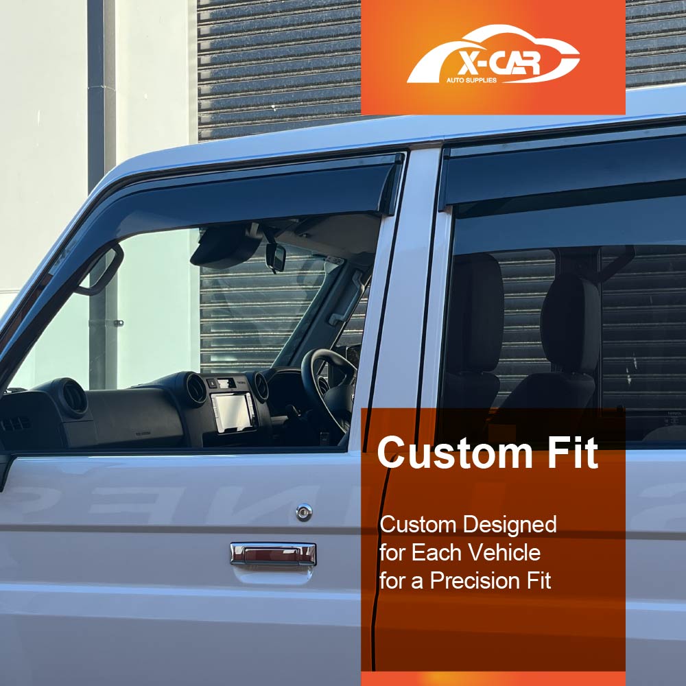WeatherShields for Toyota LandCruiser 70/76/78/79 Series 2007-2025 Car Weather Shields Wind Deflectors Sun Visors