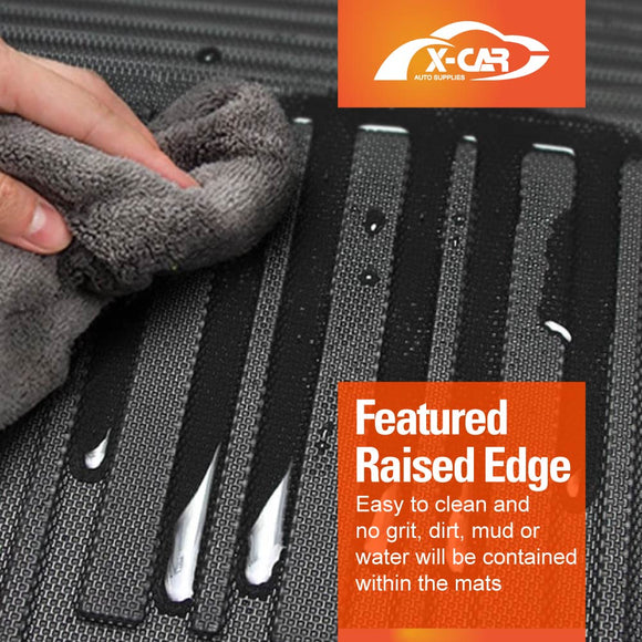 3D Floor Mats for Ford Next-Gen Ranger Dual Cab PHEV 2025-Onwards All-Weather Liners