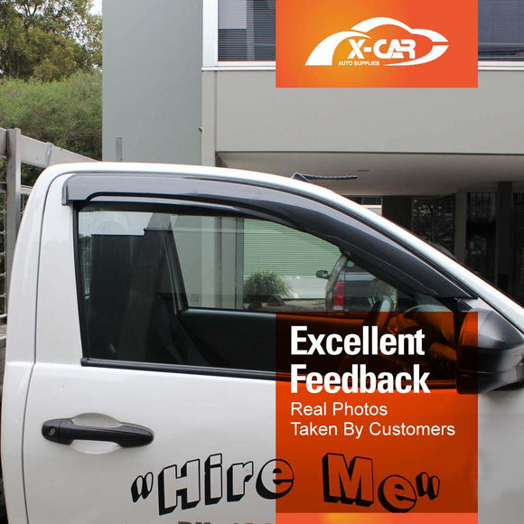 WeatherShields for Toyota Hilux Single Cab 2015-2025 Car Weather Shields Wind Deflectors Sun Visors