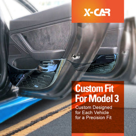 Steel Car Door Protector Cover Panel Guard For Tesla Model Y 2022-2025 - 0