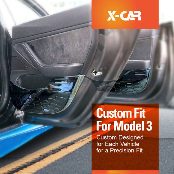 Steel Car Door Protector Cover Panel Guard For Tesla Model Y 2022-2025