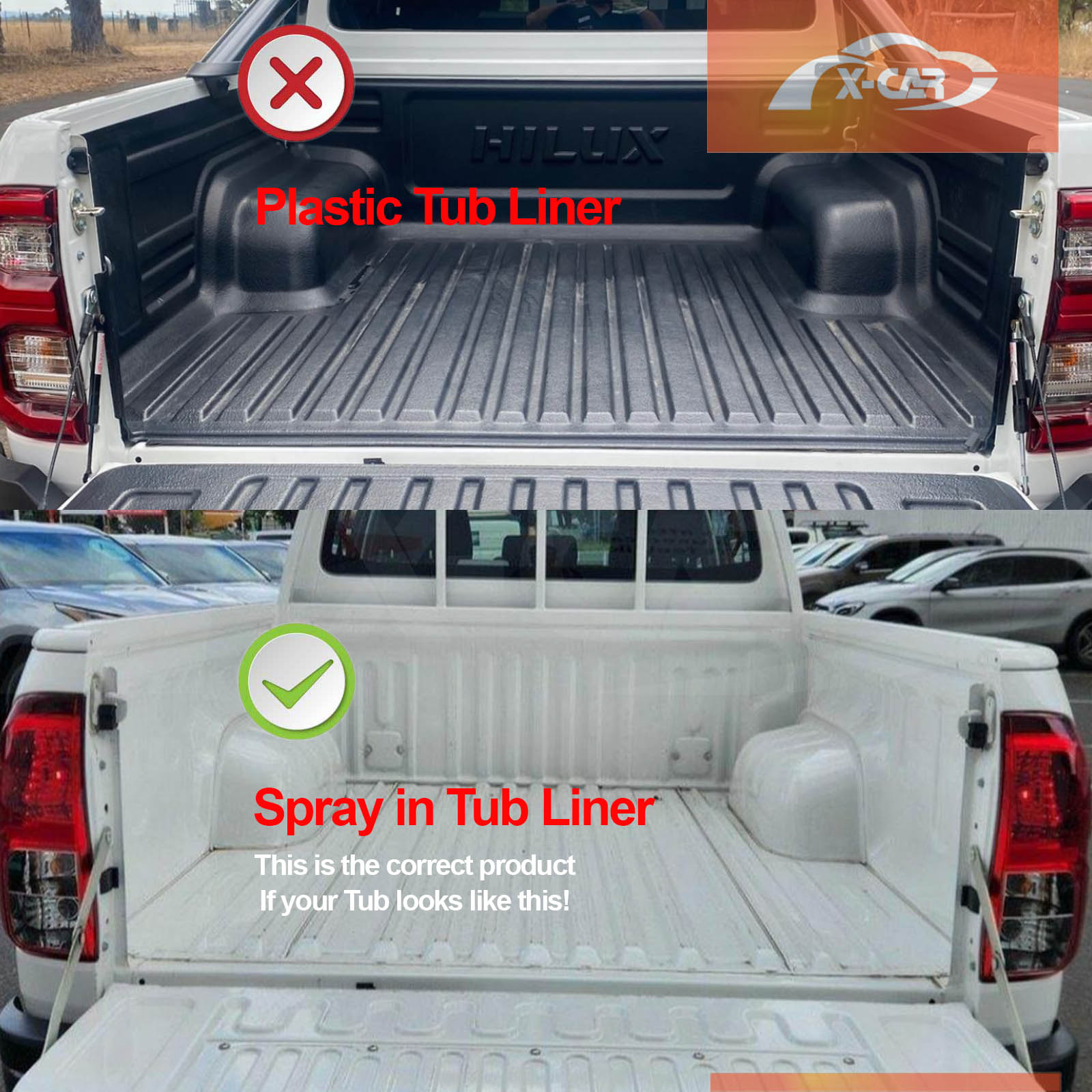 Tub Liner for Toyota Hilux Dual Cab 2016-2025 Heavy Duty Cargo Trunk Mat Luggage Tray