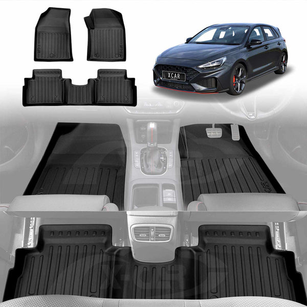 3D Floor Mats for Hyundai i30 Hatchback 2018-2025 All-Weather Car Liners