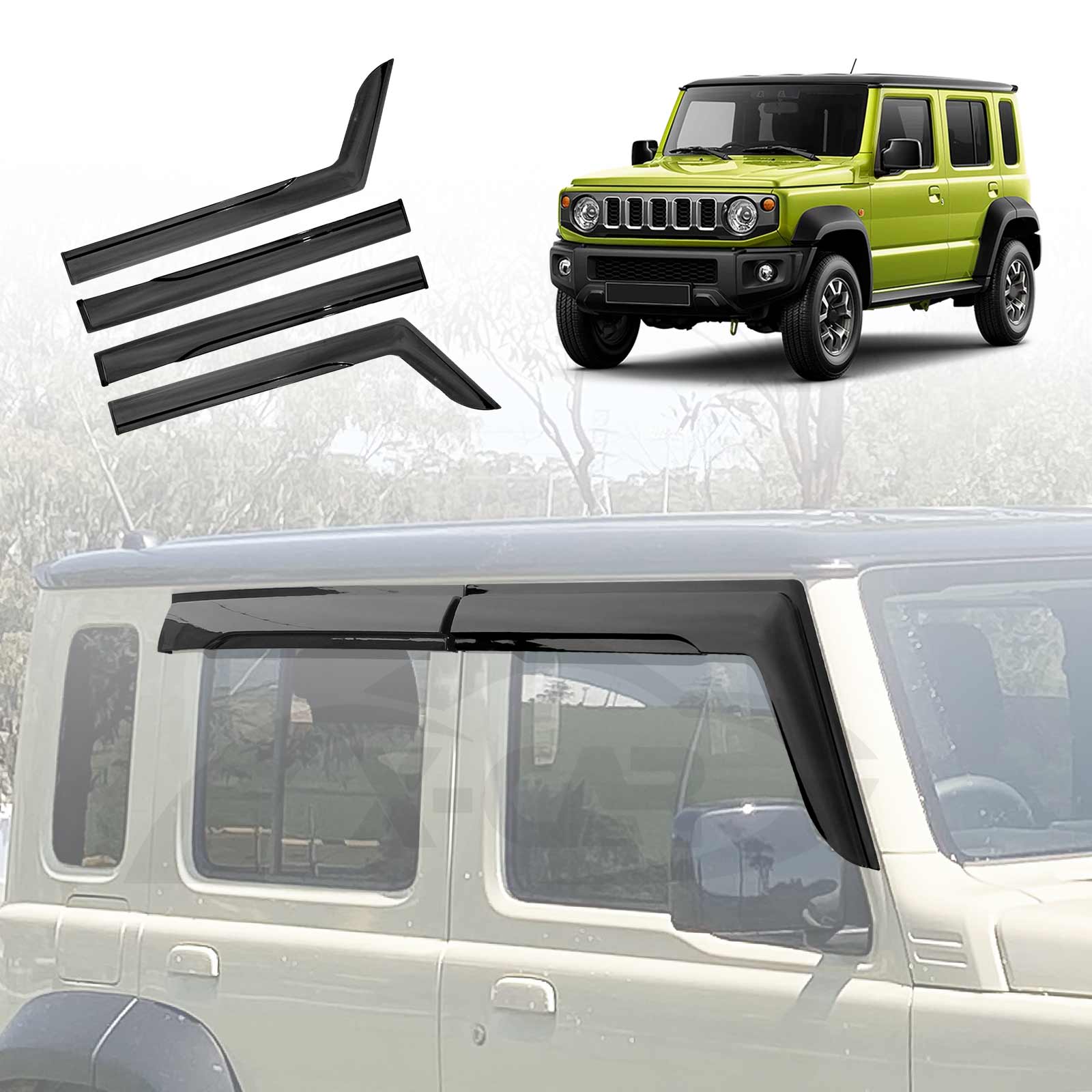 Weathershields for Suzuki Jimny XL 5 Door 2023-2025 Deflectors Window ...