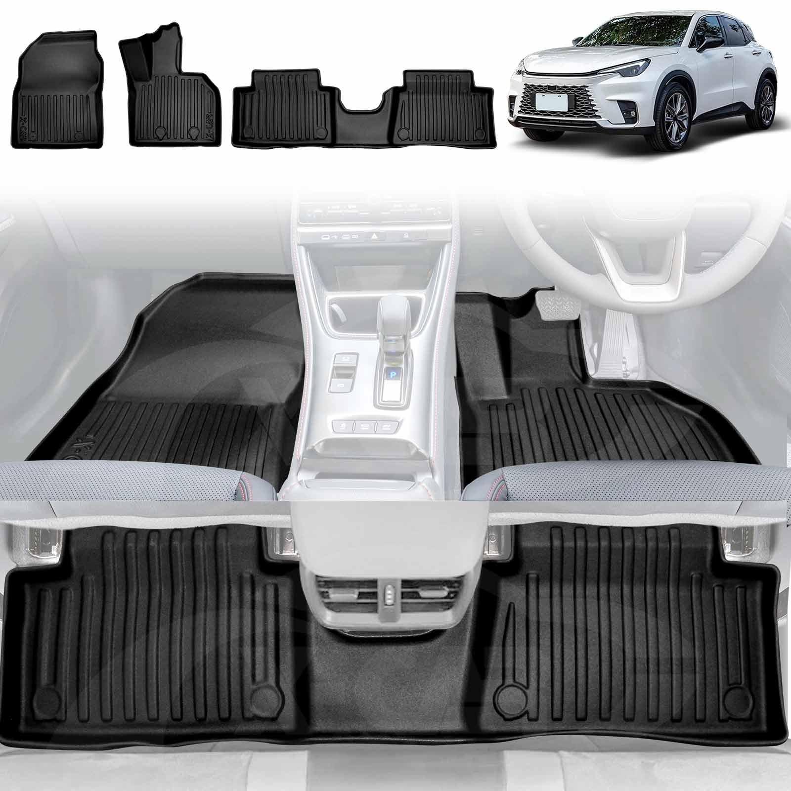 3D Floor Mats for Lexus LBX 2024-2025 All-Weather Heavy Duty Liners
