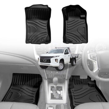 3D Floor Mats for Mitsubishi Triton MQ MR Single Cab 2015-2024 All-Weather Car Liners