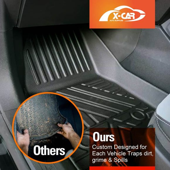 3D Floor Mats for Mitsubishi Triton MQ MR Single Cab 2015-2024 All-Weather Car Liners