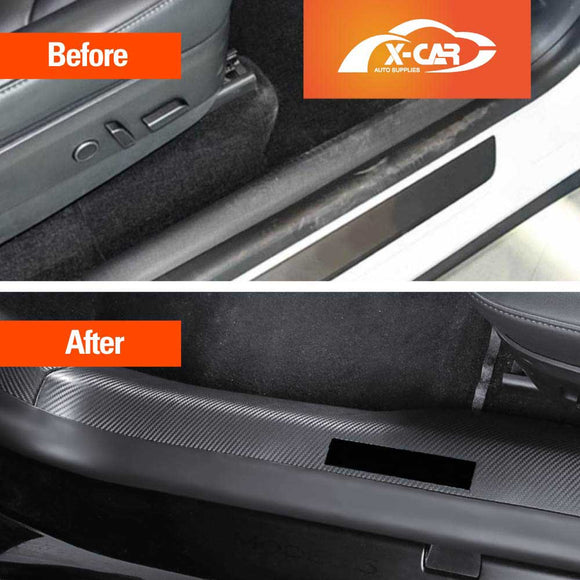 Door Sill Protector Sets for Tesla Model Y Juniper 2025-Onwards Car Threshold Scuff Trim Full Covers