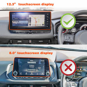 Tempered Glass Screen Protector for Nissan X-trail Xtrail T33 2022-Onwards 12.3 inch Touchscreen Cover - 0