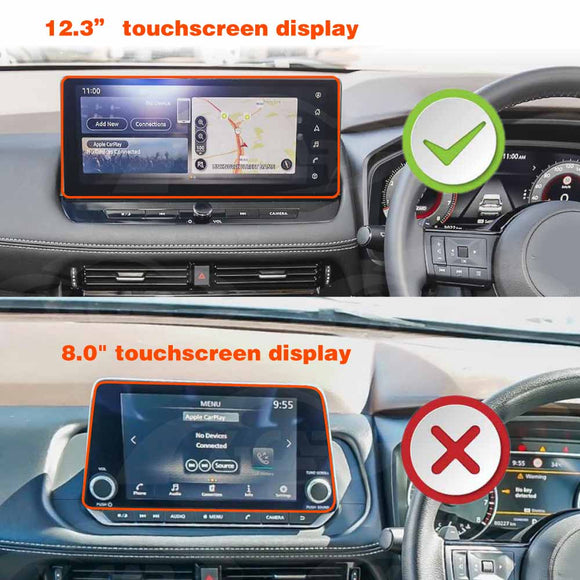 Tempered Glass Screen Protector for Nissan X-trail Xtrail T33 2022-Onwards 12.3 inch Touchscreen Cover