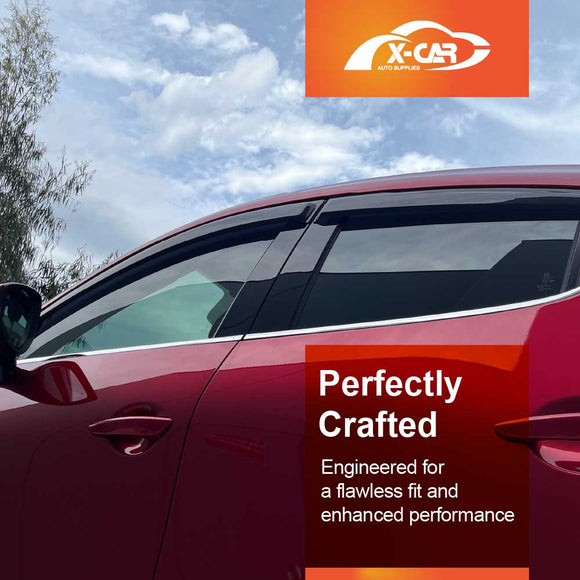 WeatherShields for Mazda 3 Hatch 2019-Onwards Car Weather Shields Wind Deflectors Sun Visors