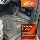 3D Floor Mats for Ford Next-Gen Ranger Single Cab 2022-Onwards  All-Weather Liners-3