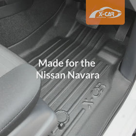 3D Floor Mats for Nissan Navara NP300 D23 Dual Cab 2015-2025 All-Weather Car Liners - 0