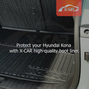 Boot Liner / Back Seat Protectors for Hyundai Kona 2023-Onwards Trunk Cargo Mat Luggage Tray-2