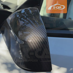 Rear View Mirror Trim Cover for Tesla Model Y L 6-Seat 2026-Onwards Exterior Accessories Side Mirror Cap Carbon Fiber Style - 0