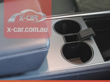Centre Console Rubber Cup Holder Insert for Tesla Model Y 2022-2025 - 0