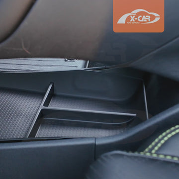 X-CAR centre console organiser tray installed in BYD Atto 2 centre console product overview video