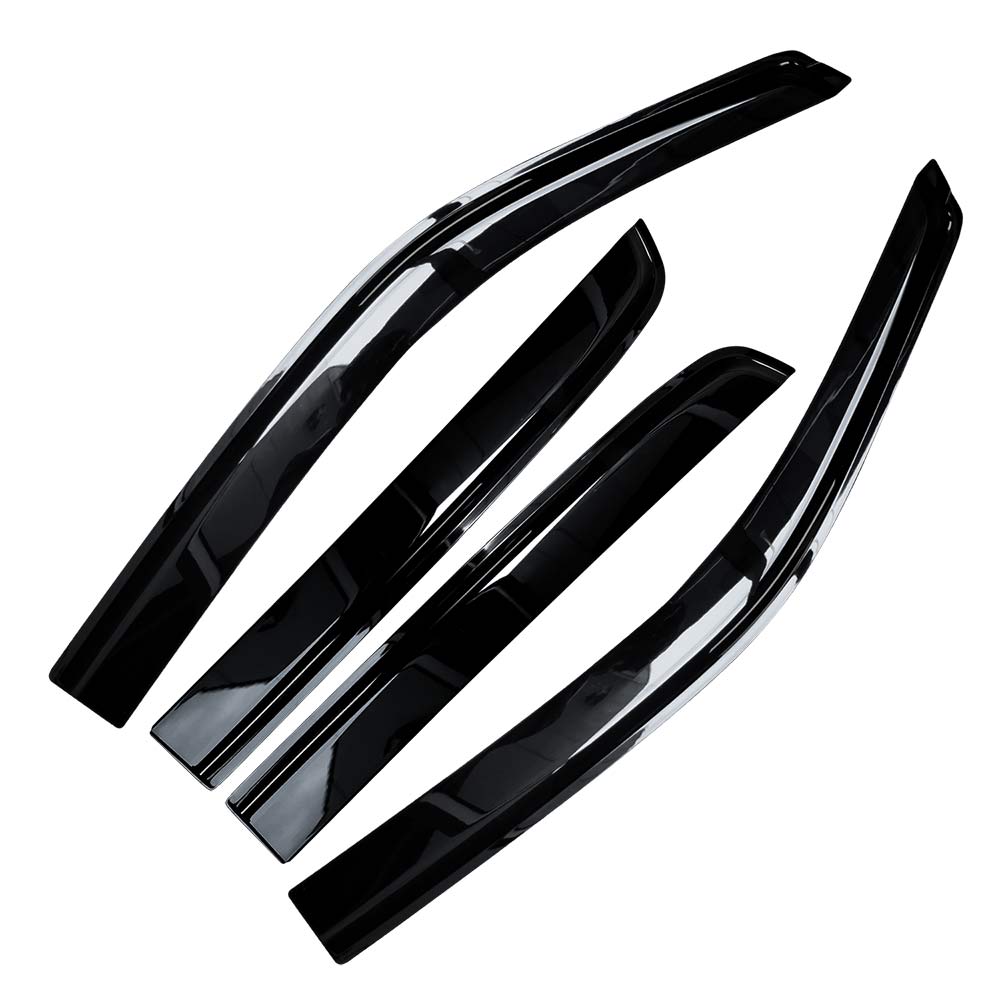 Chrome Trim Weather Shields / Deflectors For 2012-2018 Toyota Camry – Set Of 4