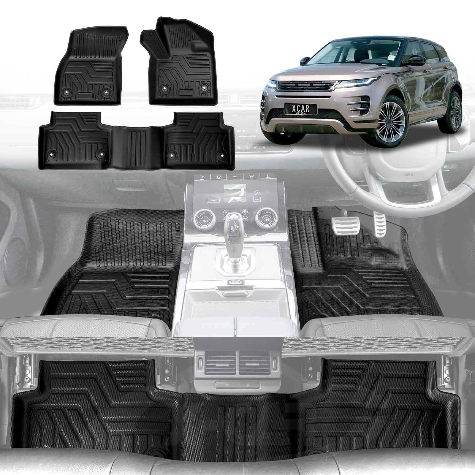 Range Rover Mats Floor Mats for Land Range Rover Evoque 2019-Onwards All Weather Liner ...