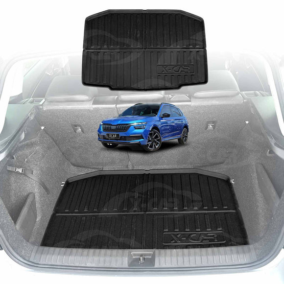 Boot Liner/ Back Seat Protector for SKODA Kamiq 2020-Onwards All Weather Cargo Mat