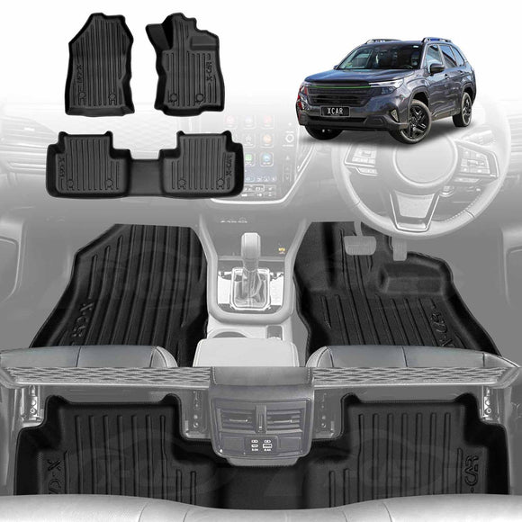 3D Floor Mats for Subaru Forester 6th Gen 2025-Onwards All-Weather Car Liners