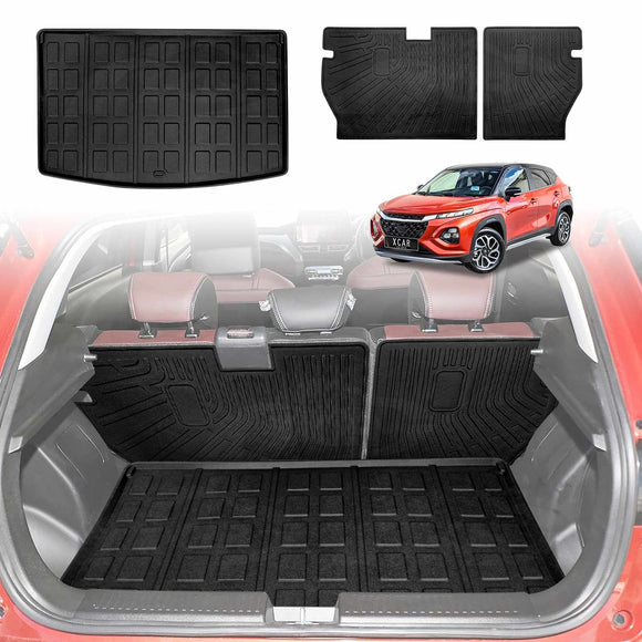 Boot Liner/ Back Seat Protector for Suzuki Fronx Hybrid 2025-Onwards All Weather Car Mats