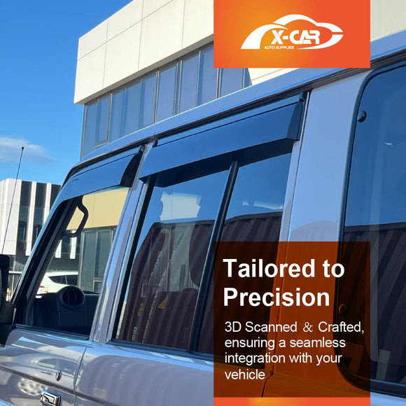 WeatherShields for Toyota LandCruiser 70/76/78/79 Series 2007-2025 Car Weather Shields Wind Deflectors Sun Visors