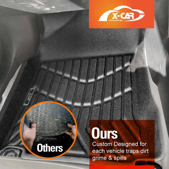 3D Floor Mats for Toyota Corolla Sedan 2013-2019 All-Weather Car Liners