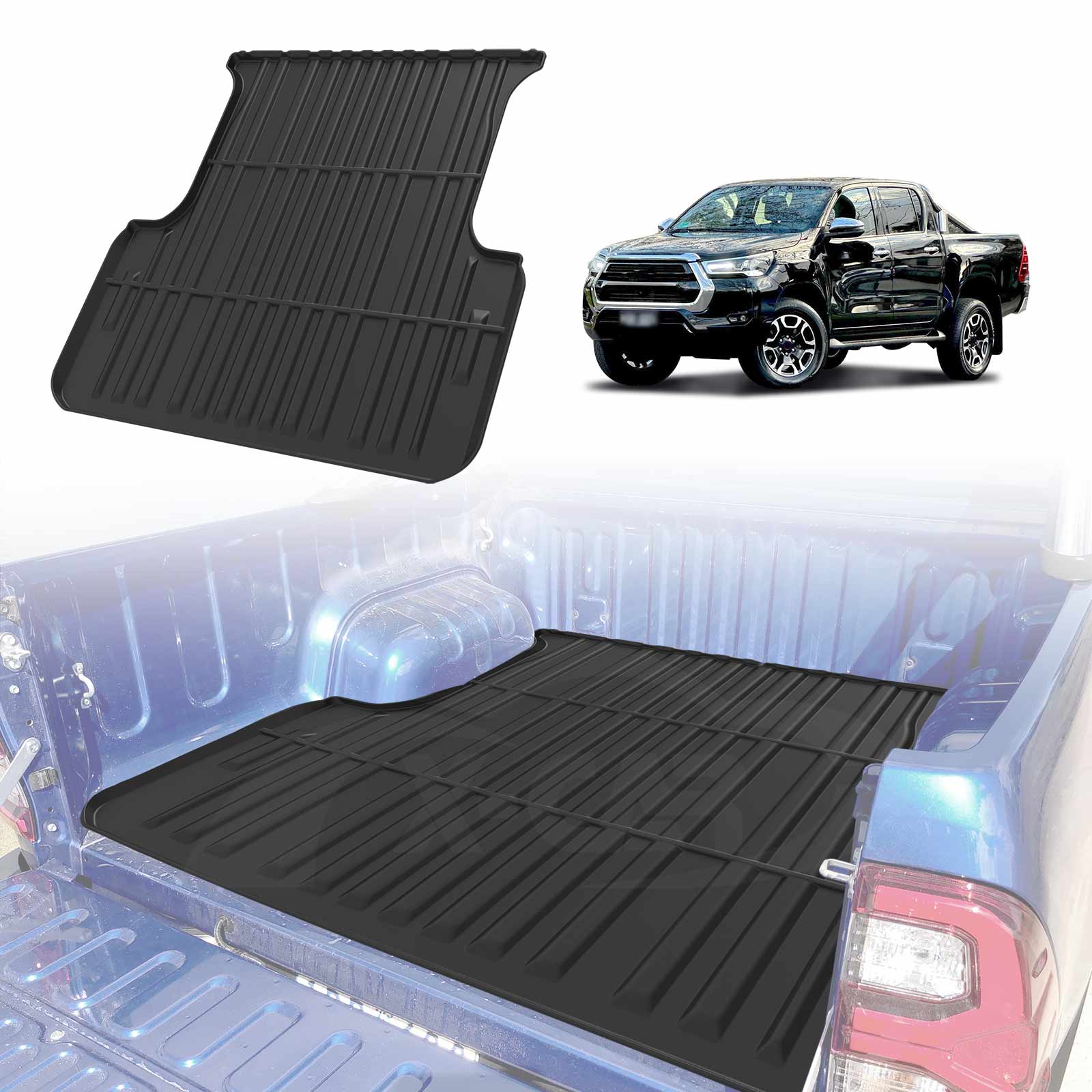 Tub Liner for Toyota Hilux Dual Cab 2016-2025 Heavy Duty Cargo Trunk Mat Luggage Tray