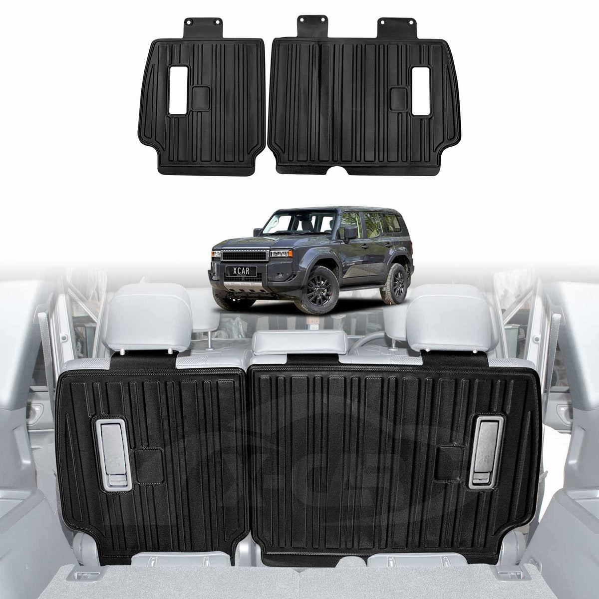 Boot Liner / Back Seat Protector for Toyota Prado 250 Series 7-Seater ...