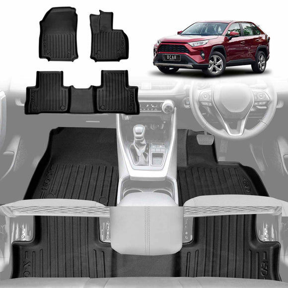 3D Floor Mats for Toyota Rav4 Rav 4 2019-2025 All-Weather Car Liners
