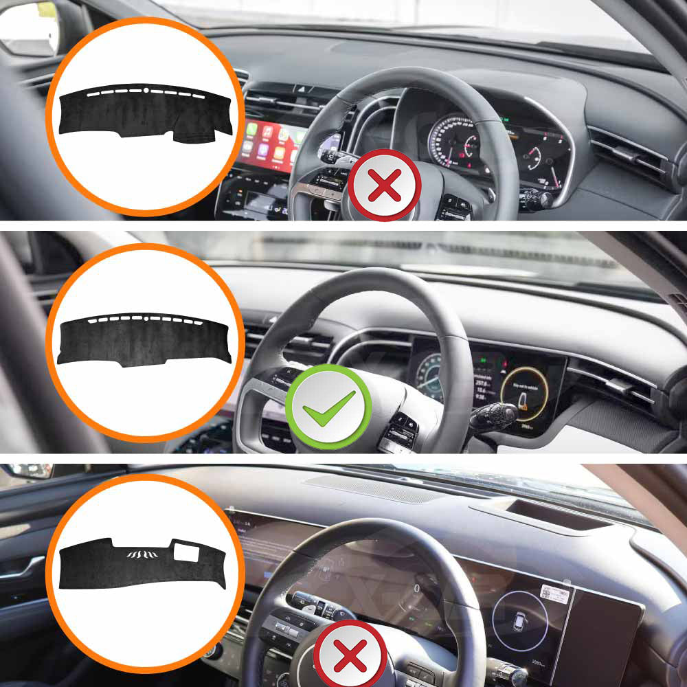 Dash Mat for Hyundai Tucson Highlander/ N Line 2021-2024 Non-Slip Microfiber Pad Cover