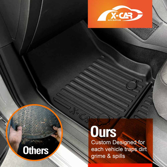 3D Floor Mats for Volkswagen VW Tiguan Allspace 2018-2024 All-Weather Car Liners